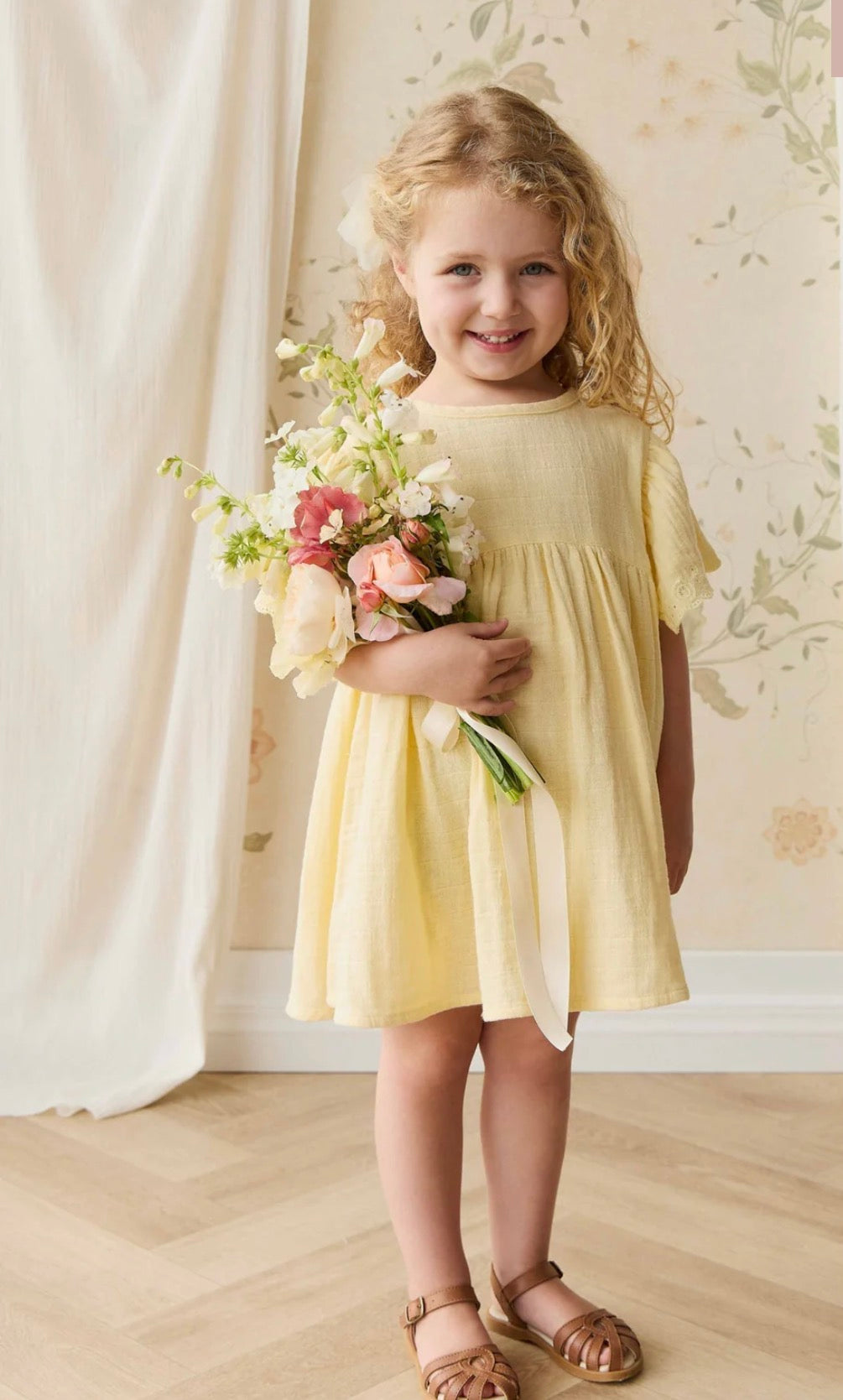 Jamie Kay - Organic Cotton Muslin Phillipa Dress - Sunshine