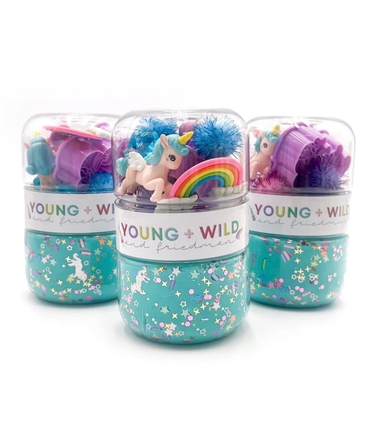 Young + Wild & Friedman - Grab & Go Dough Jar - Unicorn