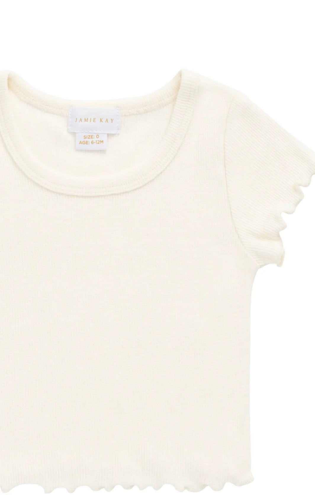 Jamie Kay - Fine Rib Cotton Ines Top - Parchment