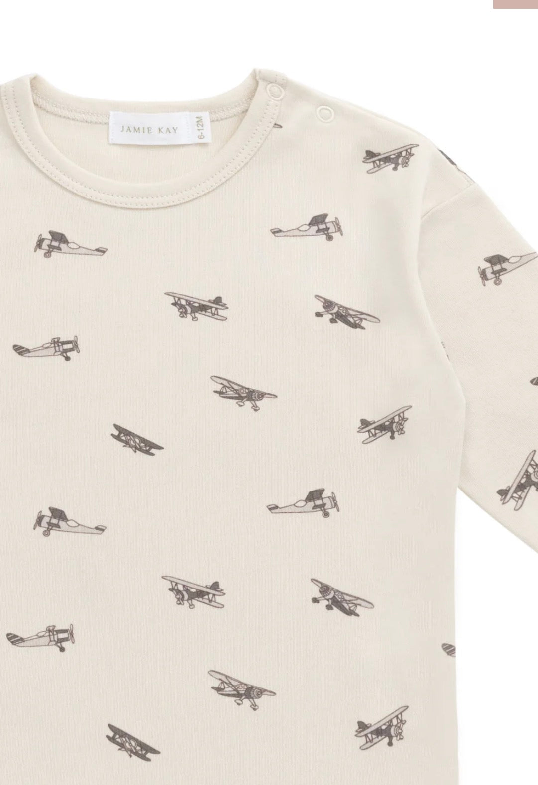 Jamie Kay - Pima Cotton Arnold Long Sleeve Top - Avion Oat