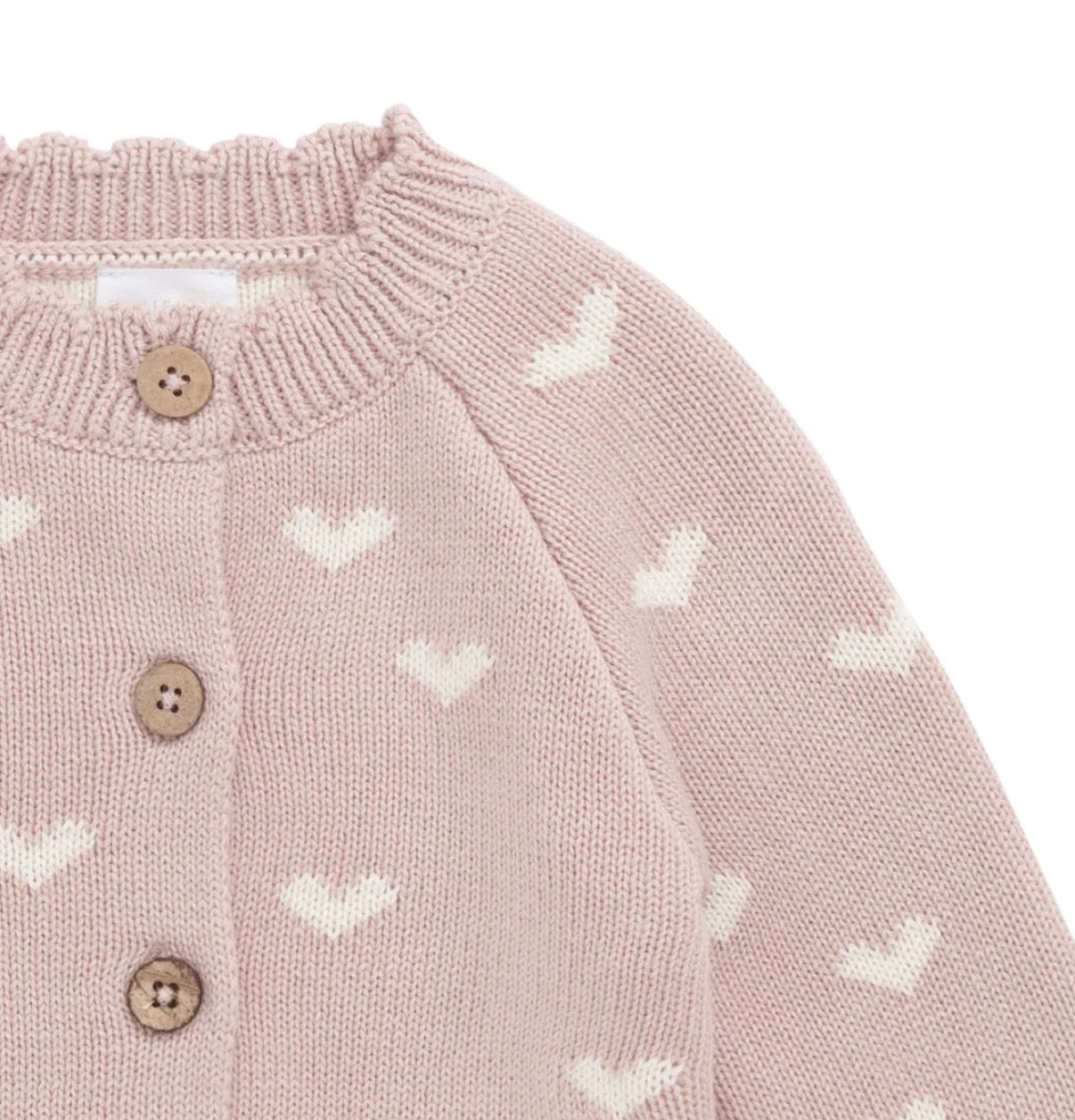 Jamie Kay - Anna Cardigan - Petite Heart Rose Smoke