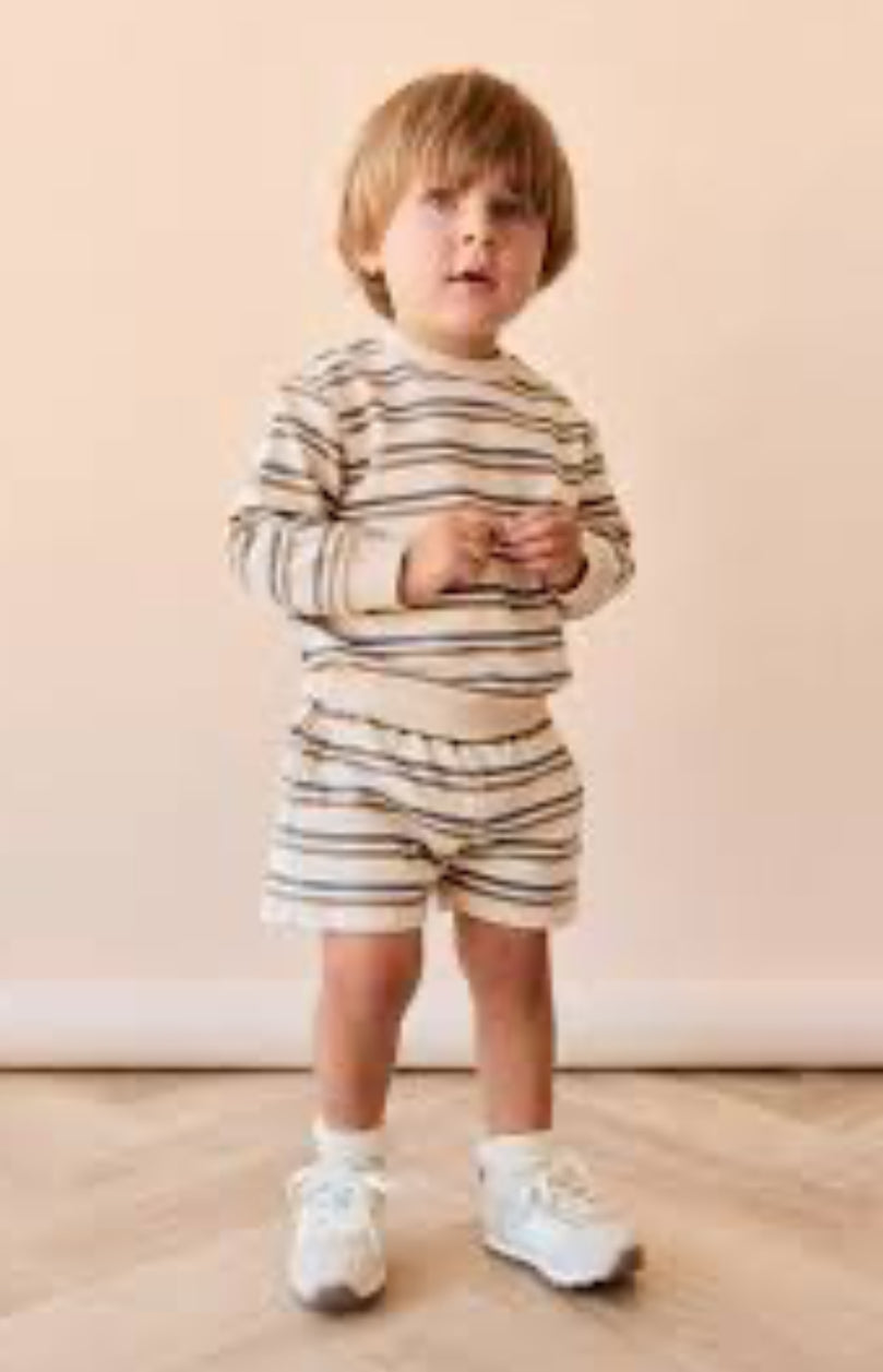 Jamie Kay - Organic Cotton Jalen Oversized Jumper -Raynor Stripe North Sea