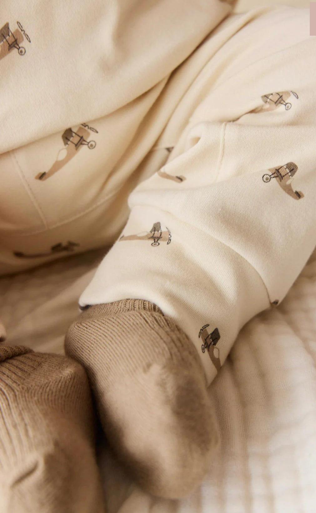 Jamie Kay - Pima Cotton Wesley Pant - Fly High Vanilla Cream