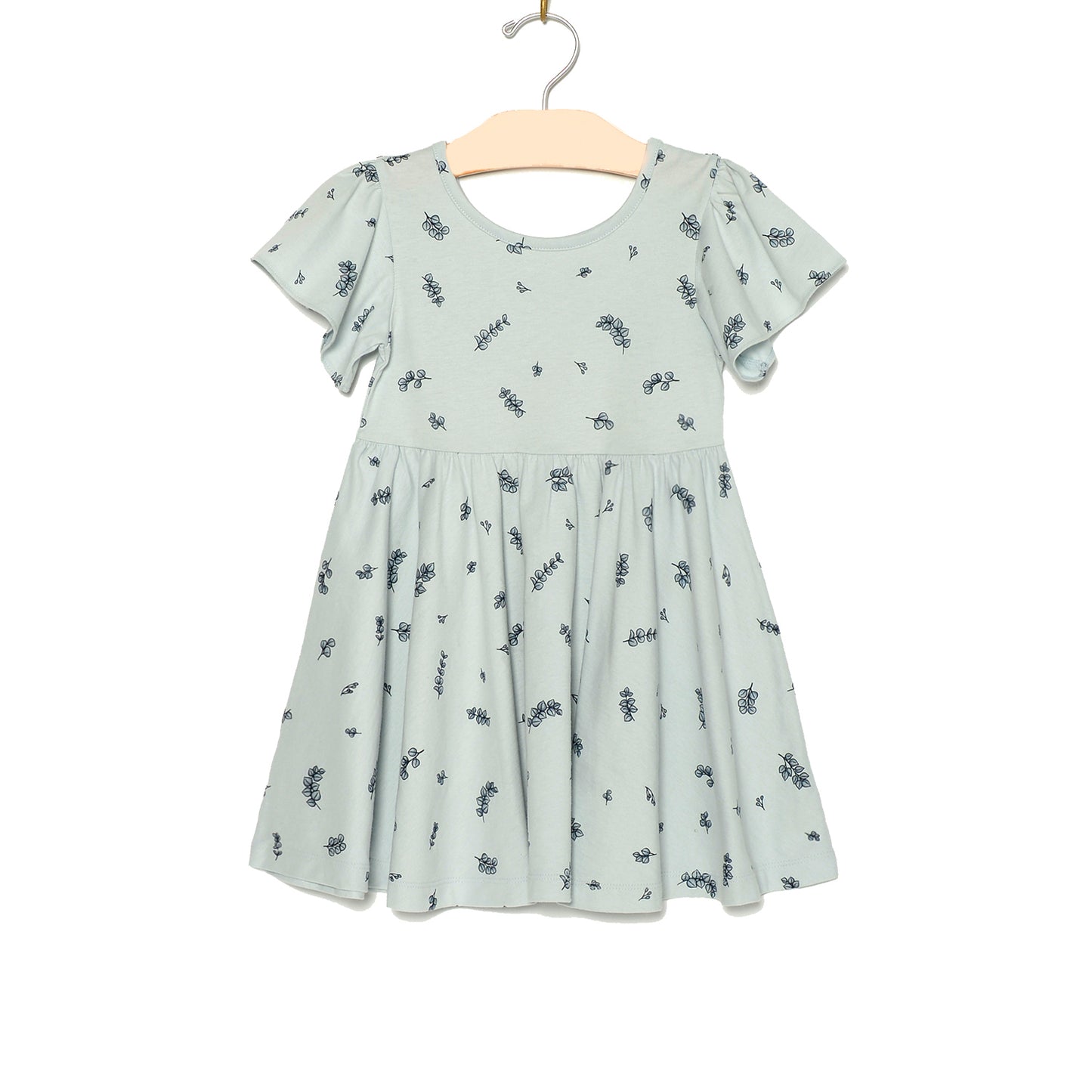 City Mouse Studio- Twirl Dress Combed Jersey- Eucalyptus