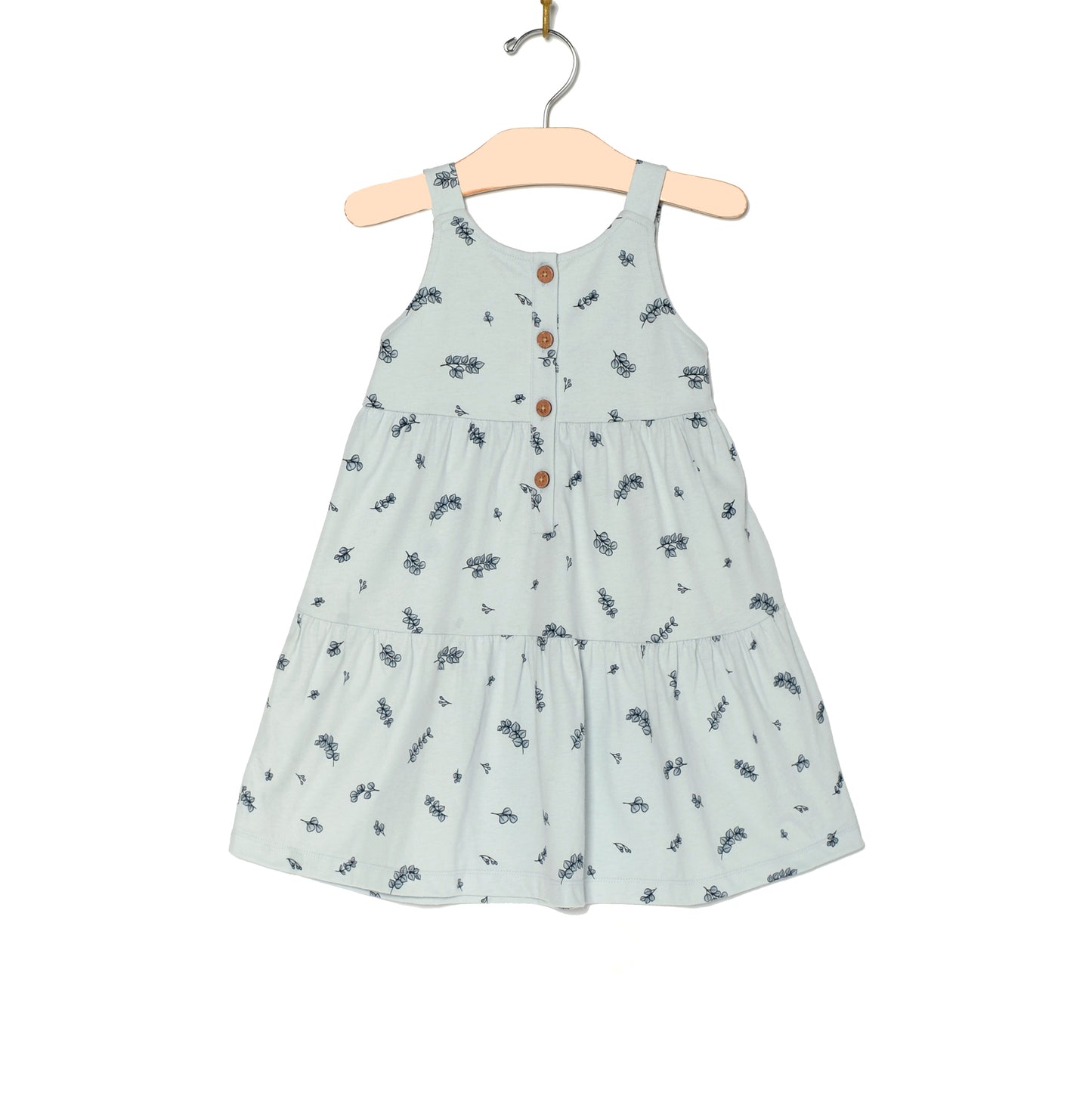 City Mouse Studio- Tiered Tank Dress Combed Jersey- Eucalyptus