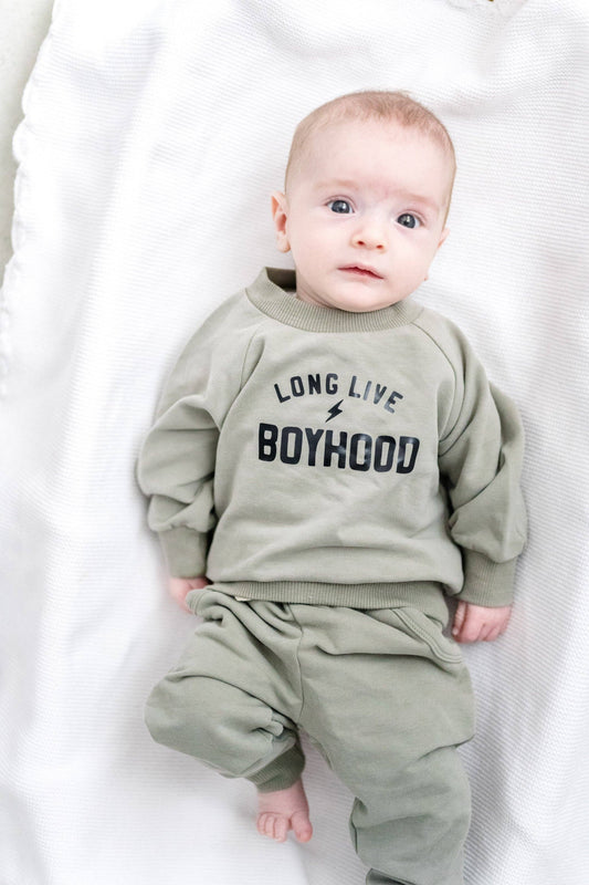 Tiny toes Baby Co - Long Live Boyhood organic lounge set