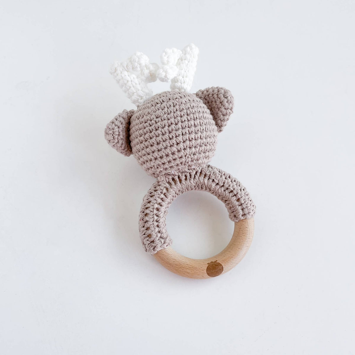 The Blueberry Hill - Teether Deer Crochet Cotton Rattle Baby Gift Christmas