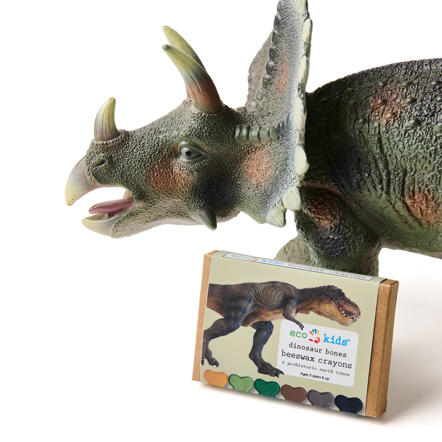 eco-kids / elseware unplug - Beeswax crayons - dinosaur bone - case