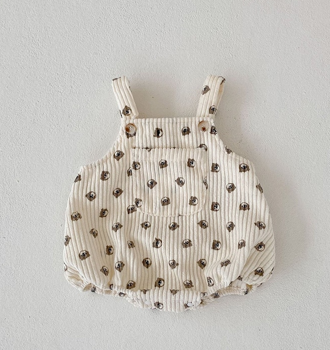Annie & Charles - Annie & Charles® LOU bodysuit with bib: White/dots