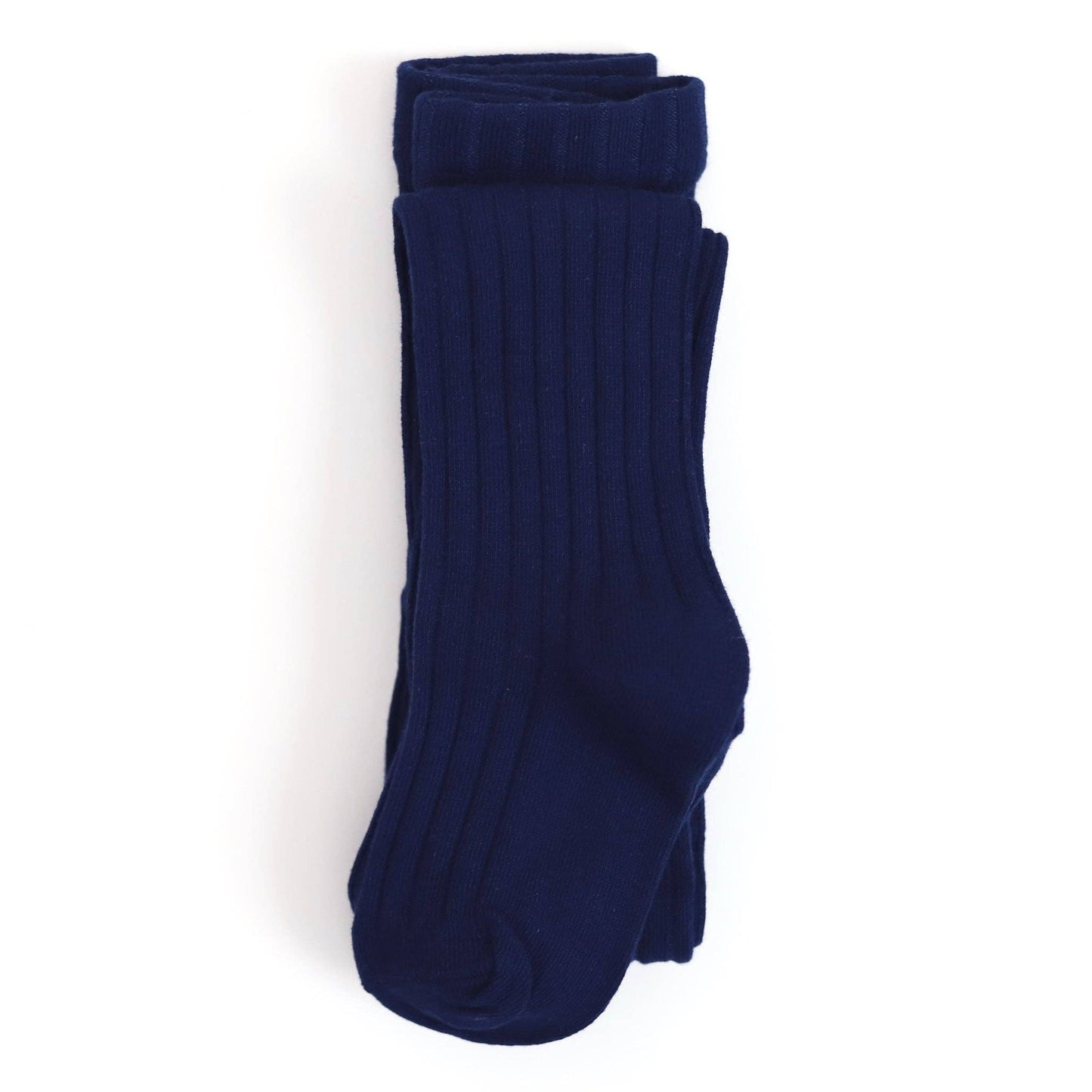 Little Stocking Co. - Ribbed Knit Tights - Bright Navy