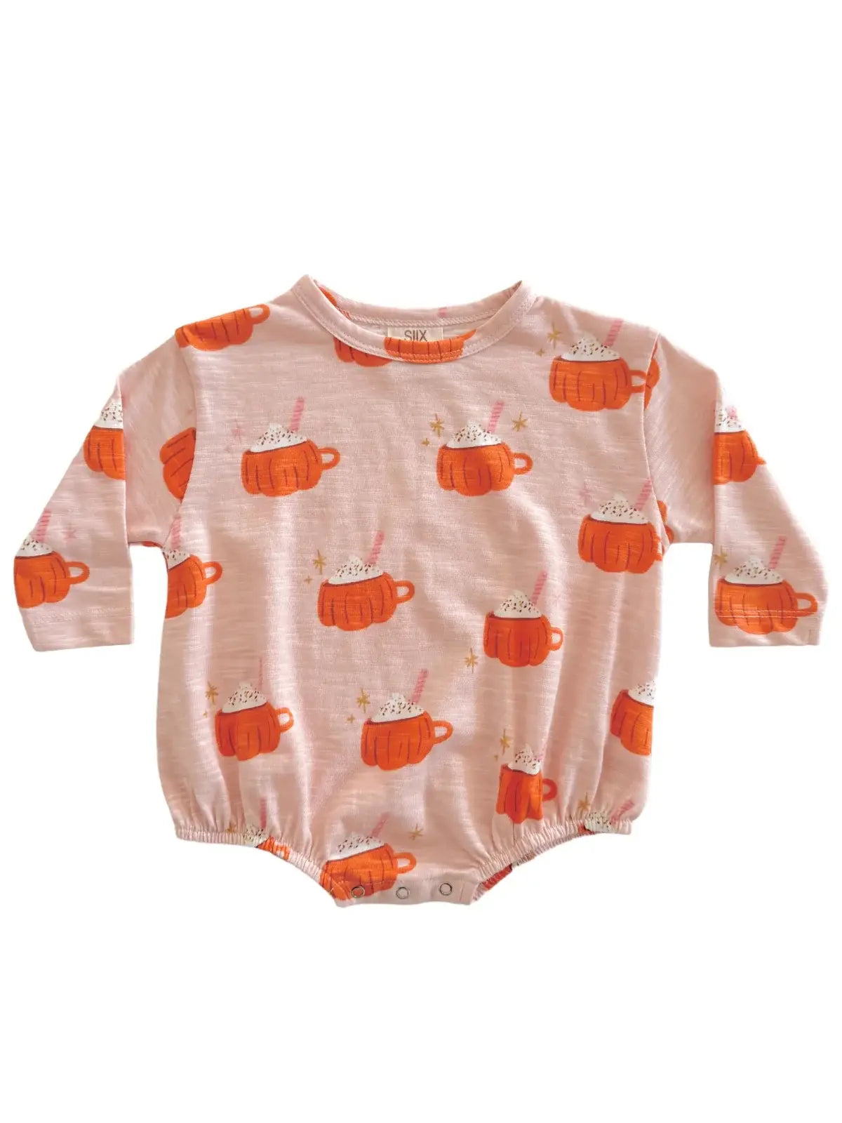 SIIX Collection - Pumpkin Mug Pink / Organic Long Sleeve T-Shirt Bubble