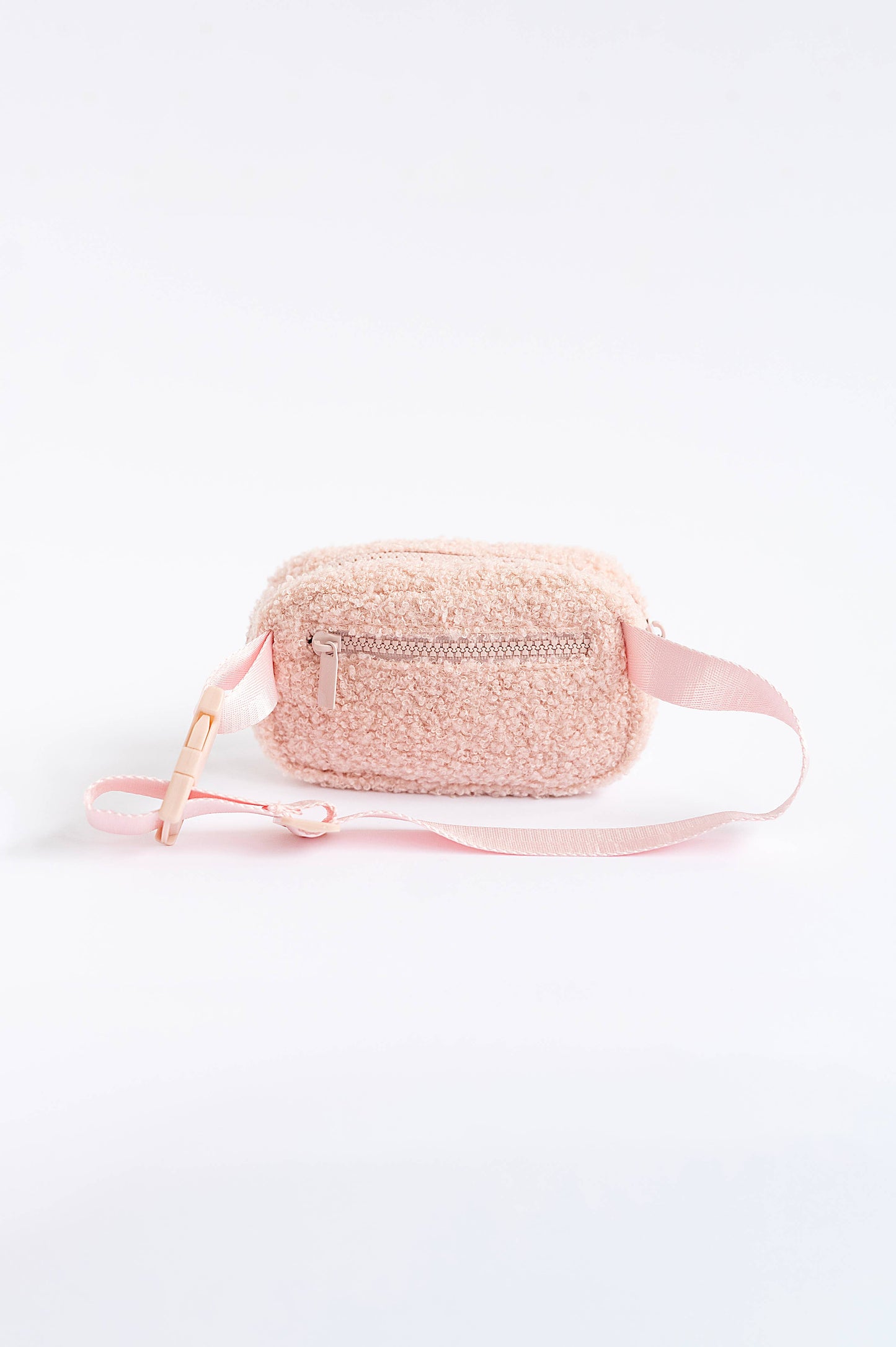 Big Little Wish - The Aspen Bag- Sherpa Light Pink Kids Belt Bag