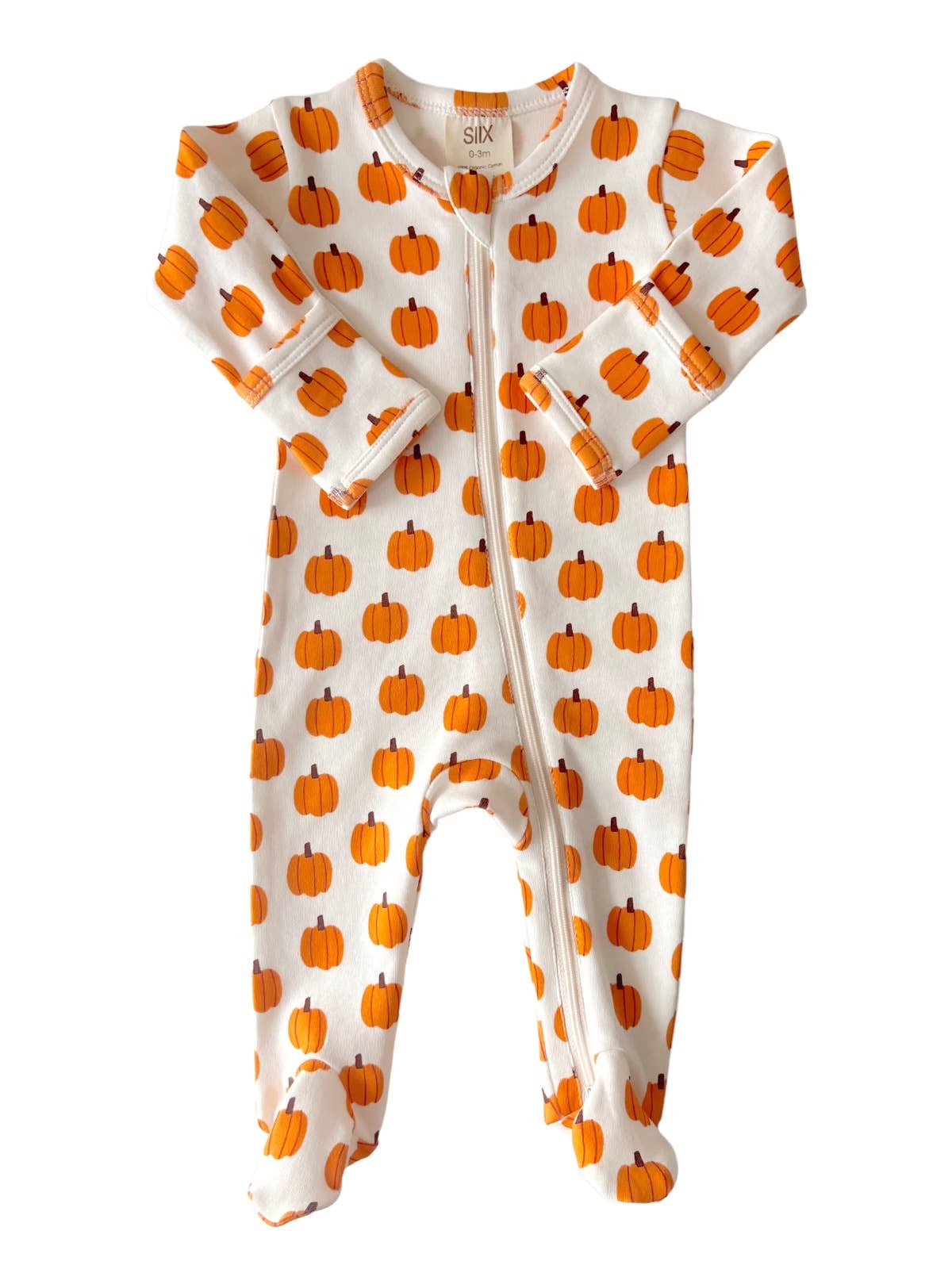 SIIX Collection - Pumpkin / Organic Zip Footie