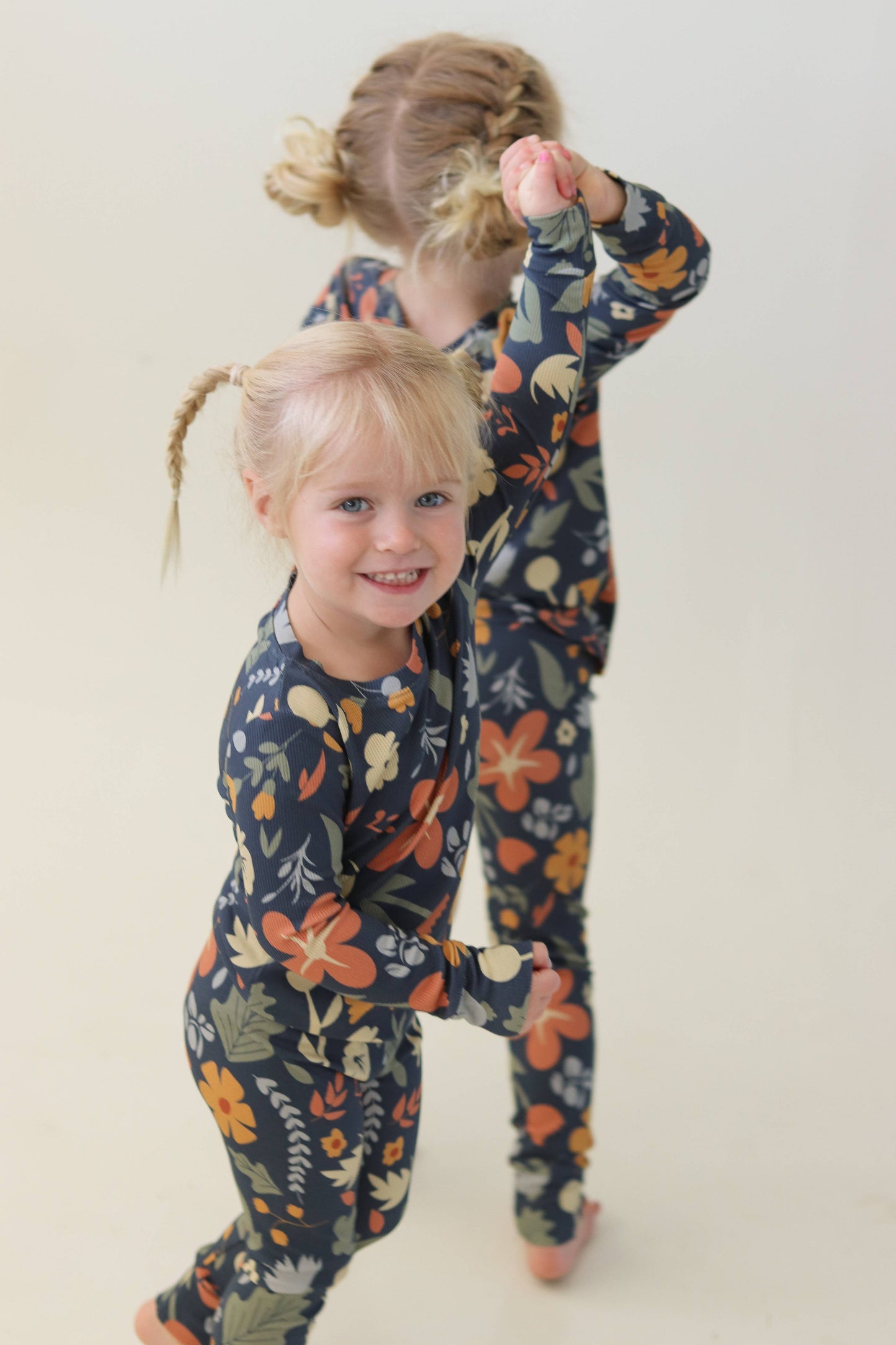 Honeycomb Goods - Dark Floral Two-Piece Pajamas