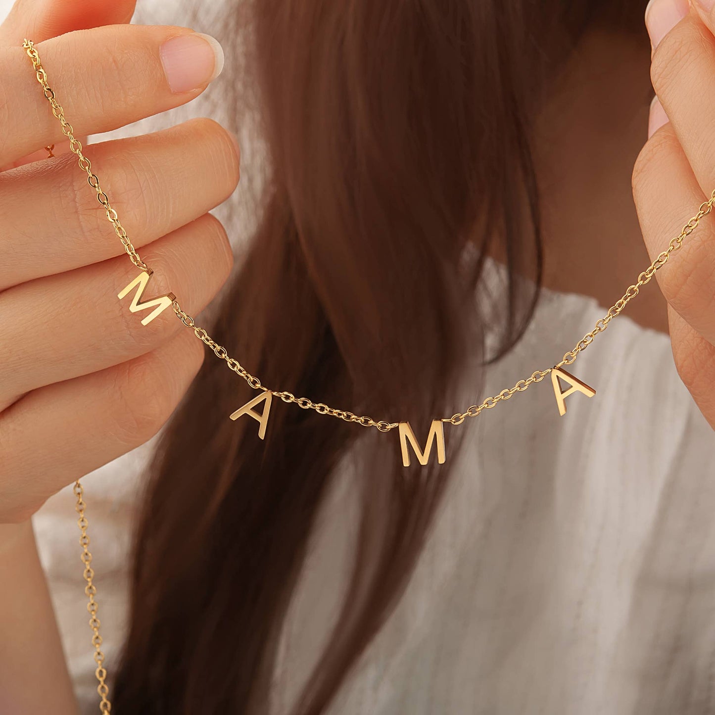 Anavia - Mama Letter Necklace Gift for Mom Jewelry