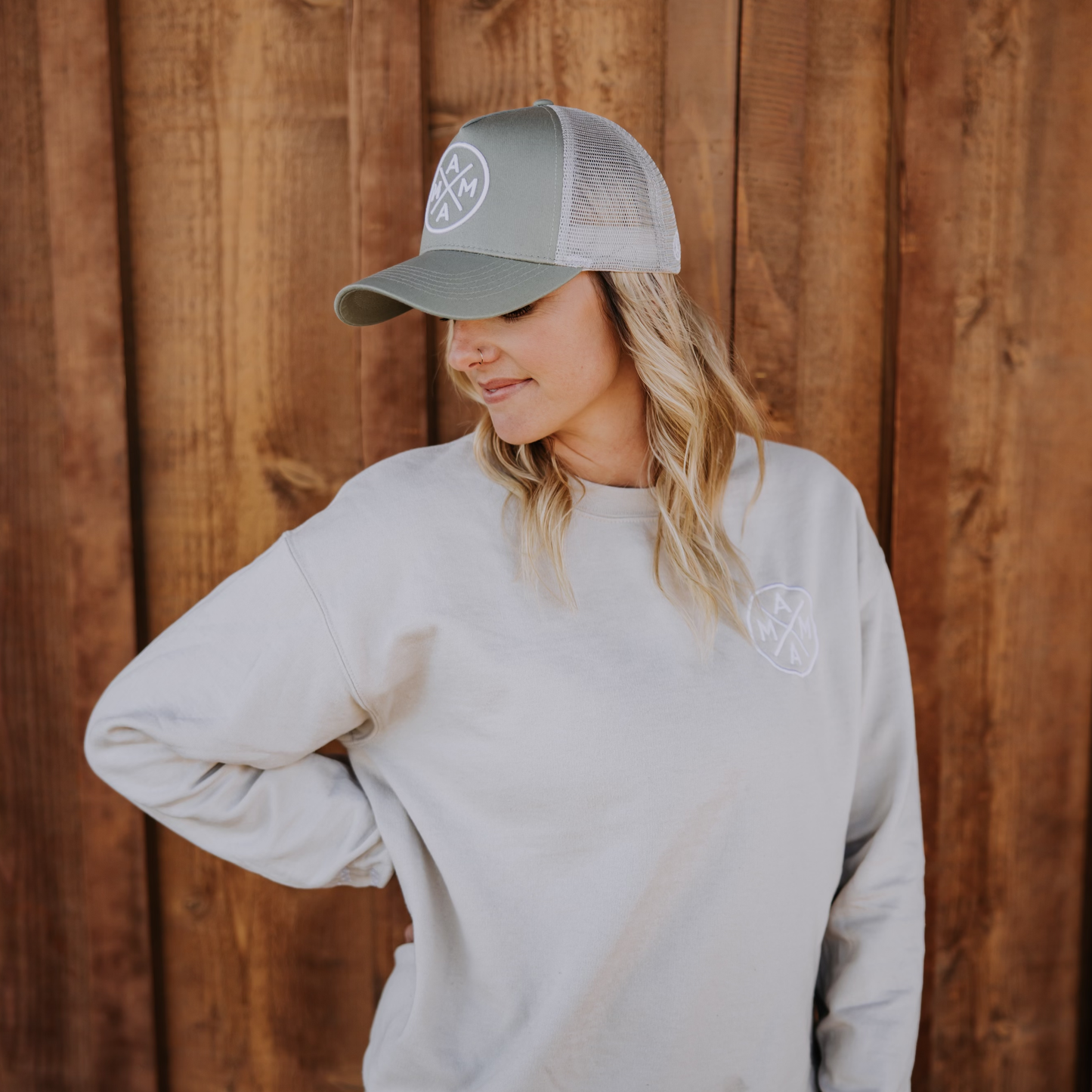 The Mama X™ Brand - Mama X™ Premium Canvas Trucker Hat - Sage
