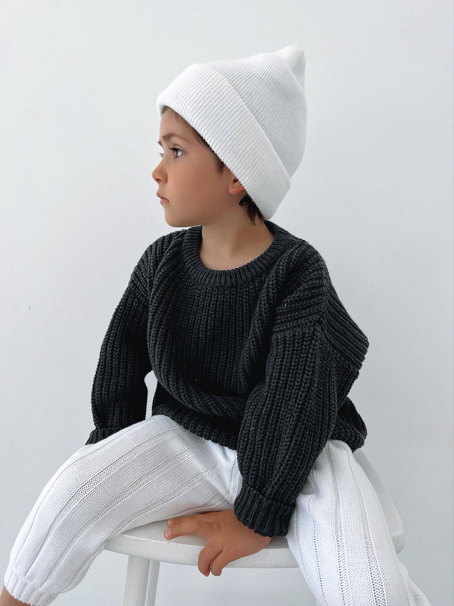 Oat Children - ‘Obsidian’ Chunky Knit Sweater