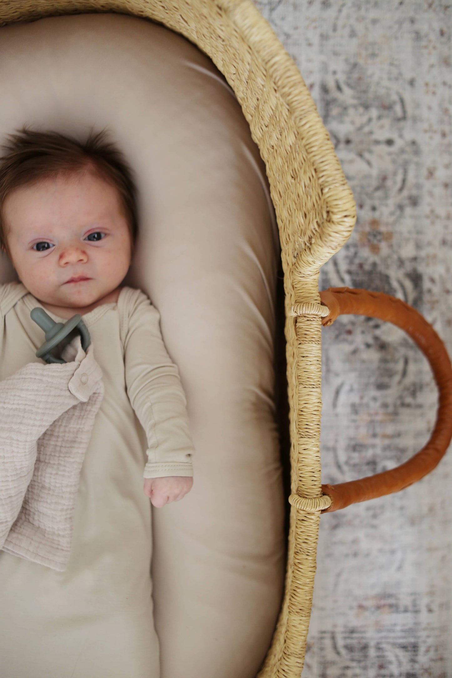 Marlowe & Co - Natural Sand Organic Cotton Muslin Lovey Blanket