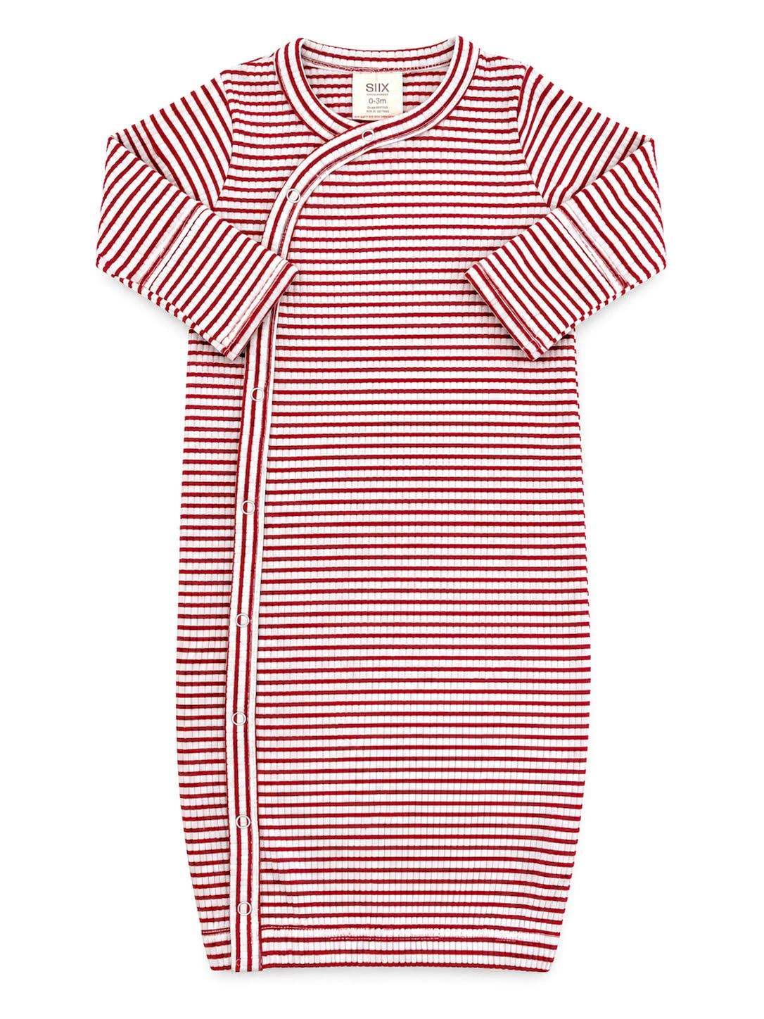 SIIX Collection - Red Stripe / Ribbed Gown