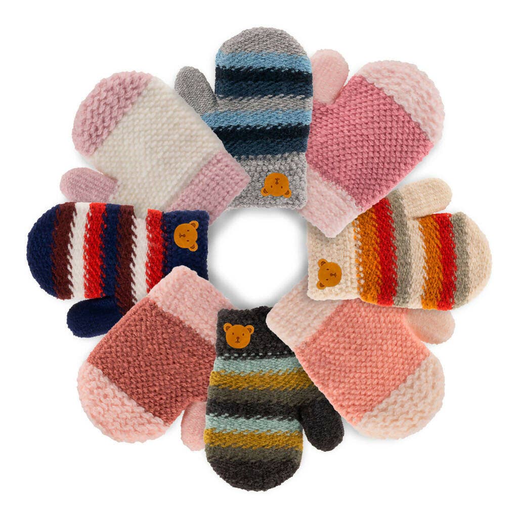 Wear Sierra - Soft Knit Mittens for Babies - Warm Unisex Mitten for Kids