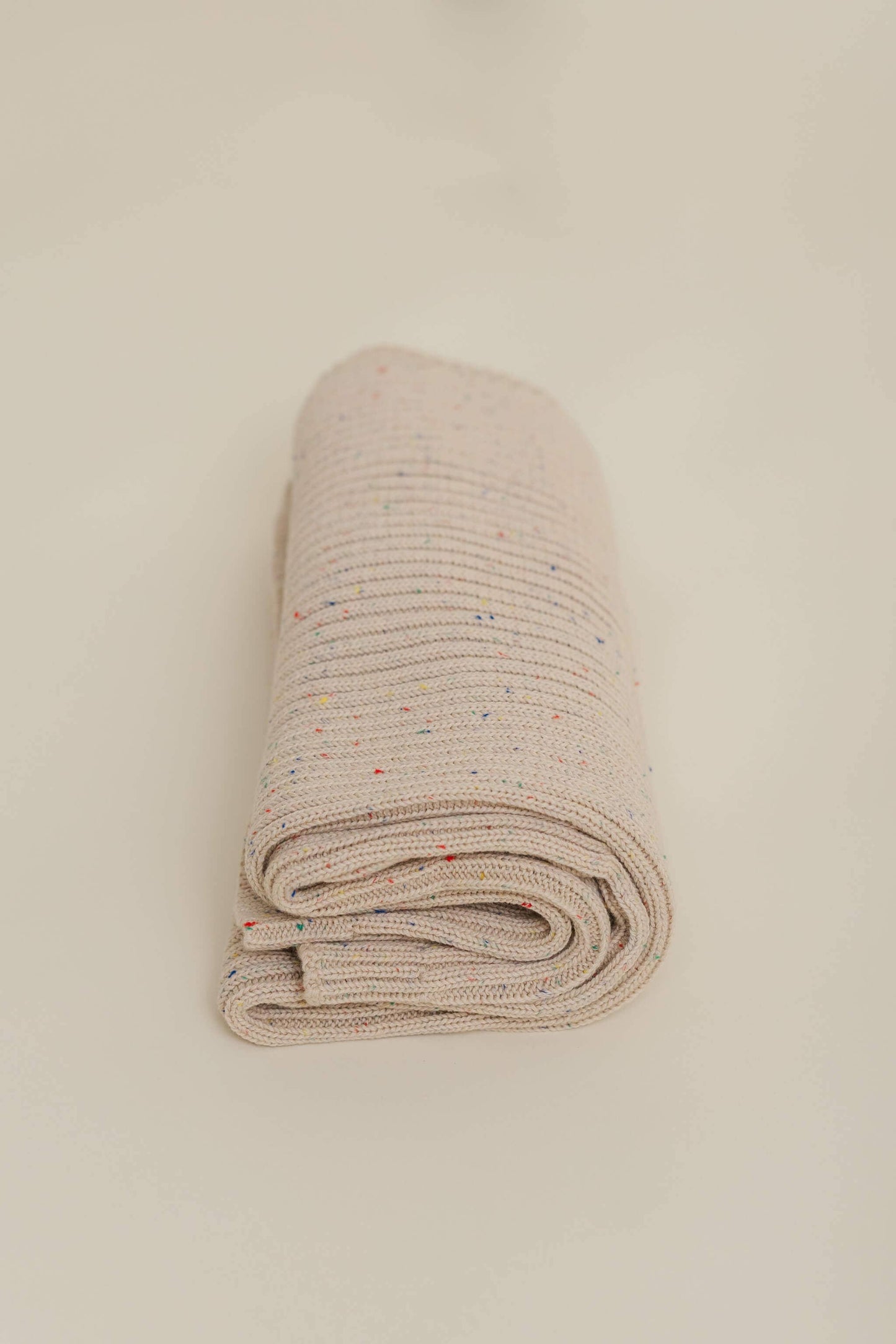 Dandillie - Sprinkle Knit Ribbed Blanket - Hazelnut