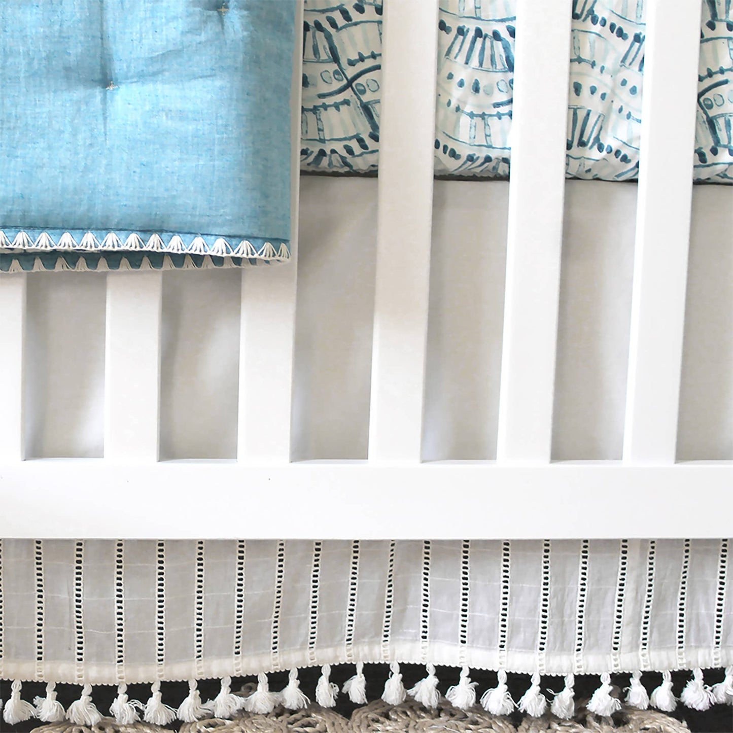 Crane Baby - Off-White Boho Bed Skirt
