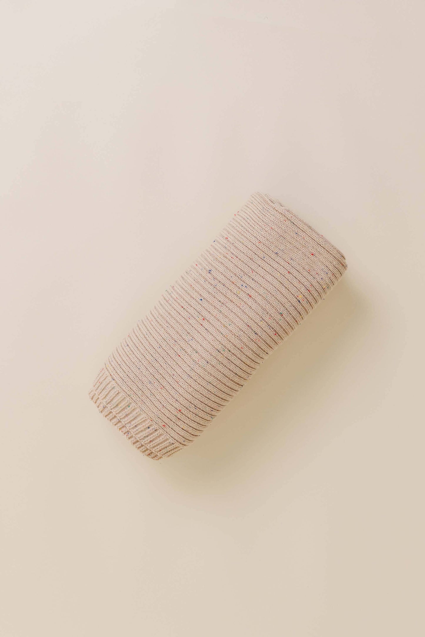 Dandillie - Sprinkle Knit Ribbed Blanket - Hazelnut