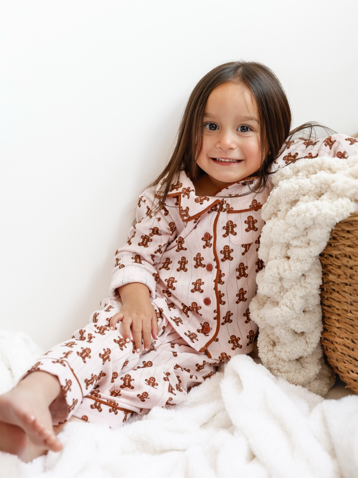 SIIX Collection - Blush Gingerbread / Organic Pointelle Lounge Set