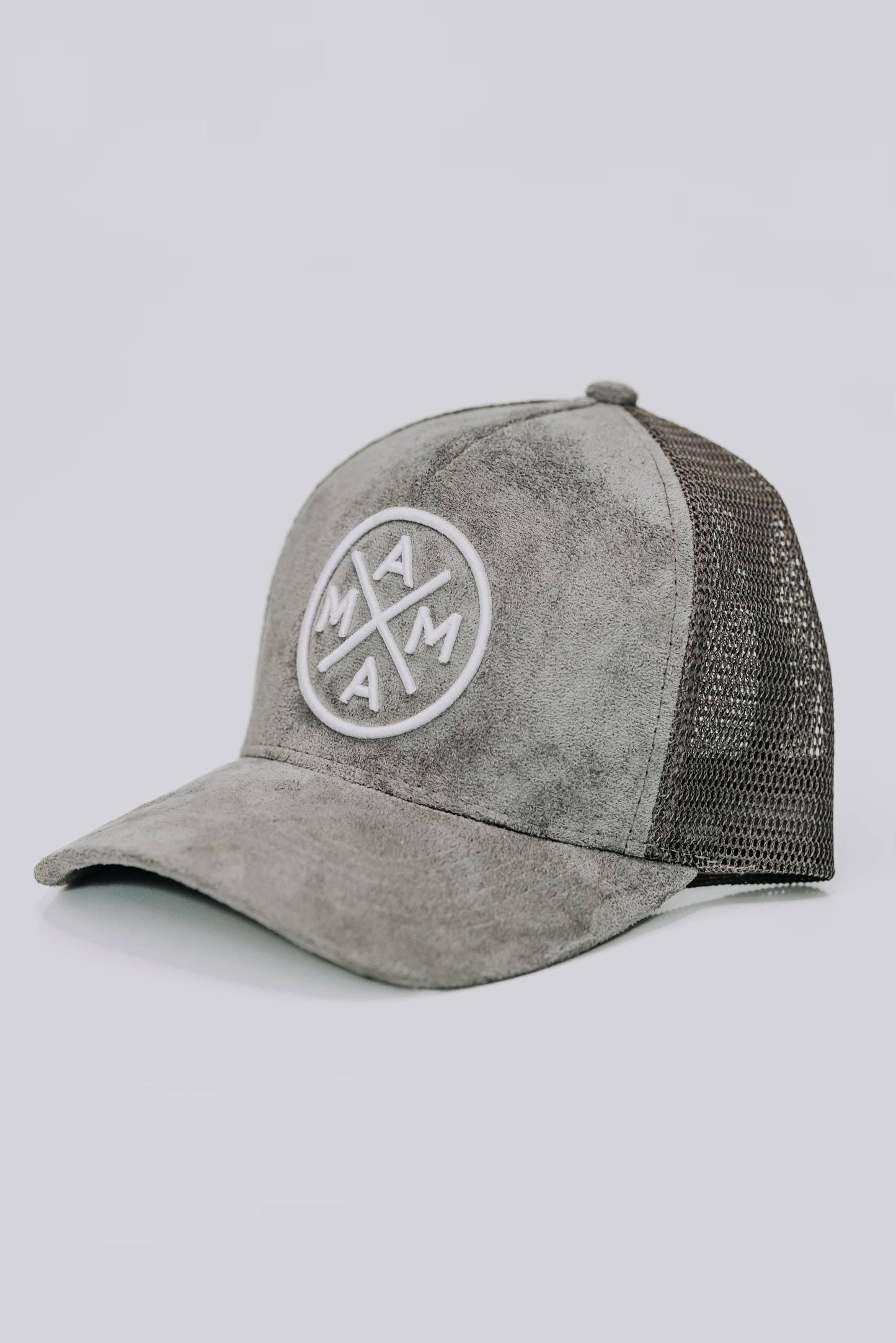 The Mama X™ Brand - Mama X™ Trucker Hat - Gray Suede
