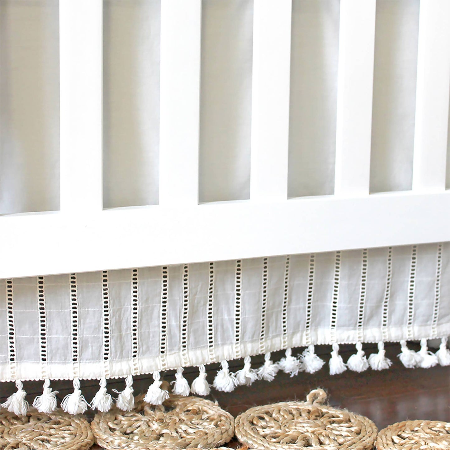 Crane Baby - Off-White Boho Bed Skirt