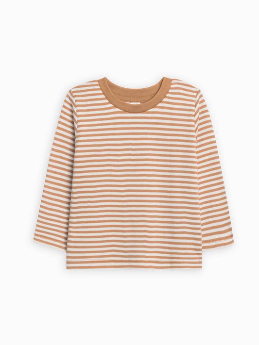 Colored Organics - Turk Long Sleeve Crew - Ginger Stripe