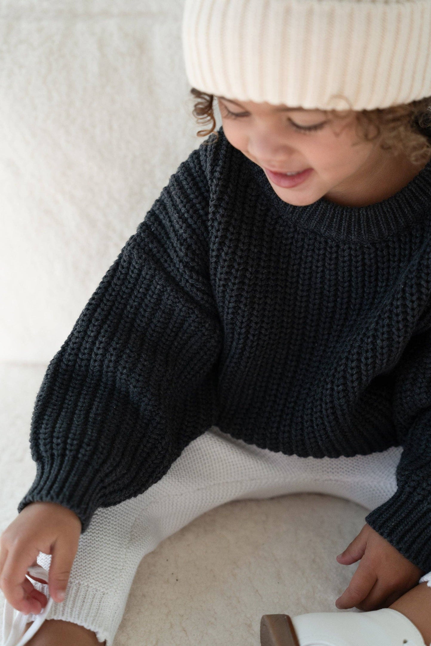 Oat Children - ‘Obsidian’ Chunky Knit Sweater