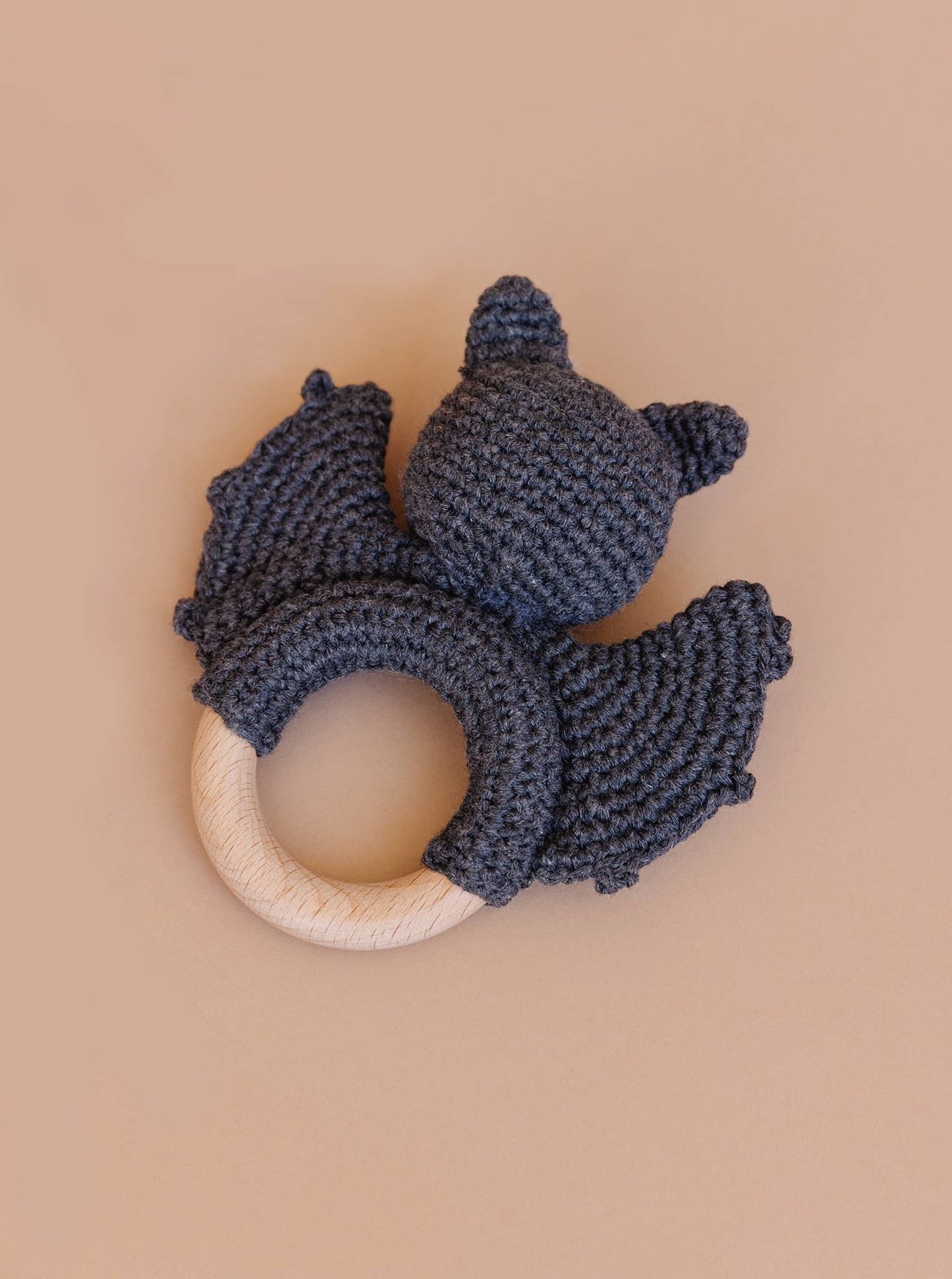 The Blueberry Hill - Teether Bat Cotton Crochet Rattle Baby Kid Halloween Toy