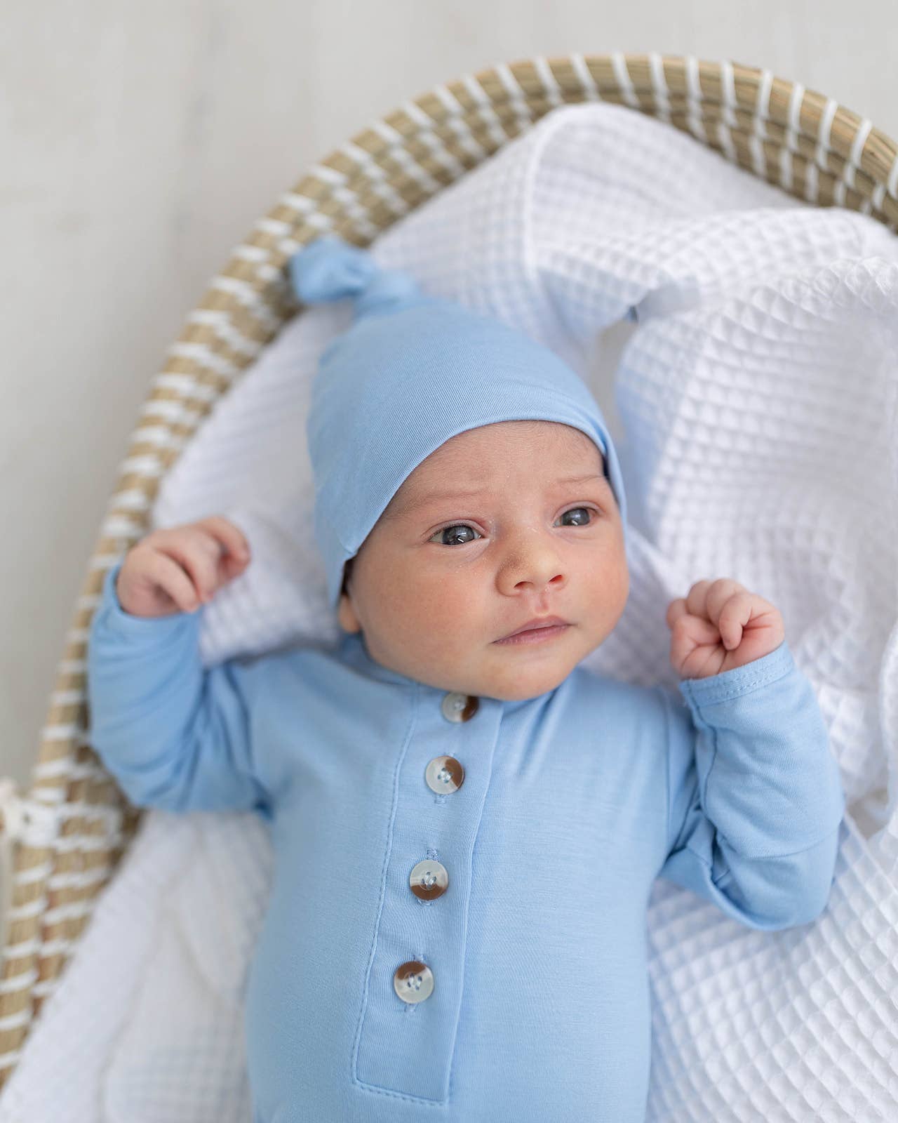 Stroller Society - Newborn Knotted Baby Gown and Hat Sets - Baby Clothing