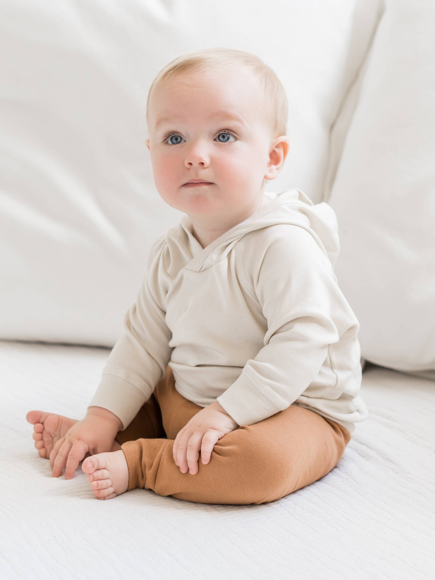 Colored Organics - Organic Baby and Kids Madison Hooded Pullover - Natural