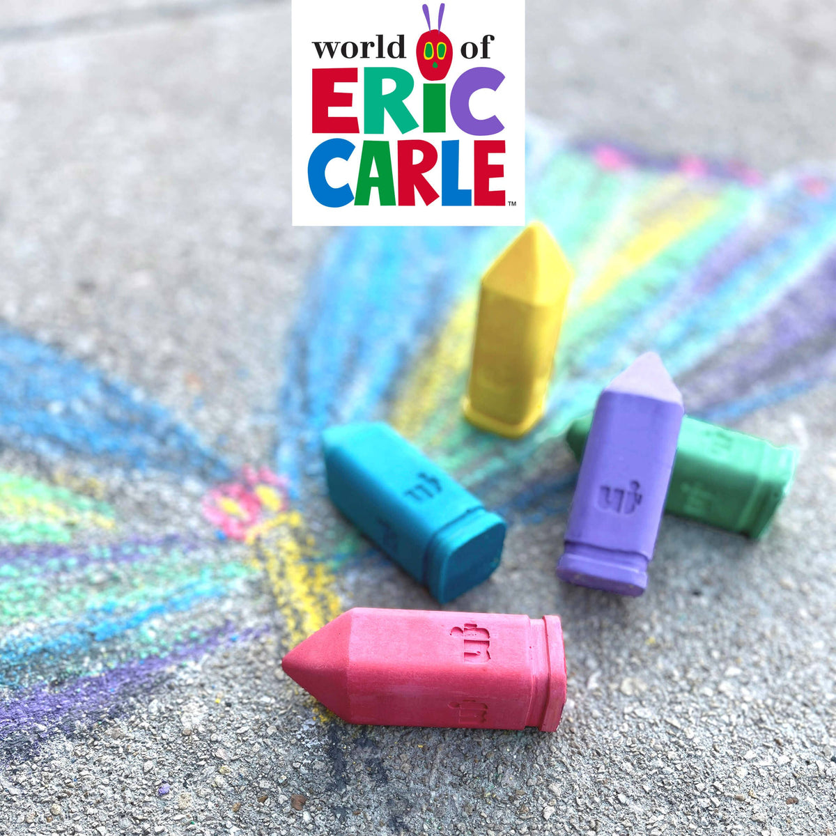 Urban Infant - Kids Chunky Sidewalk Chalk - Non-Toxic - Caterpillar