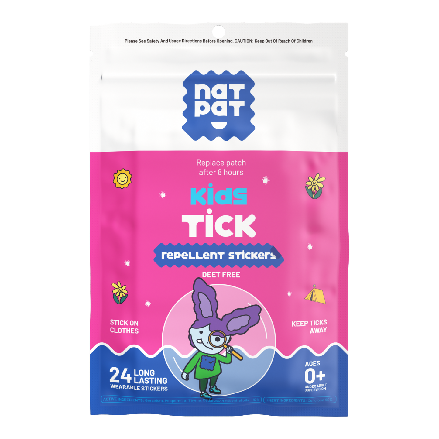 NATPAT - Kids Tick Repellent Stickers | Insect Repellent Stickers