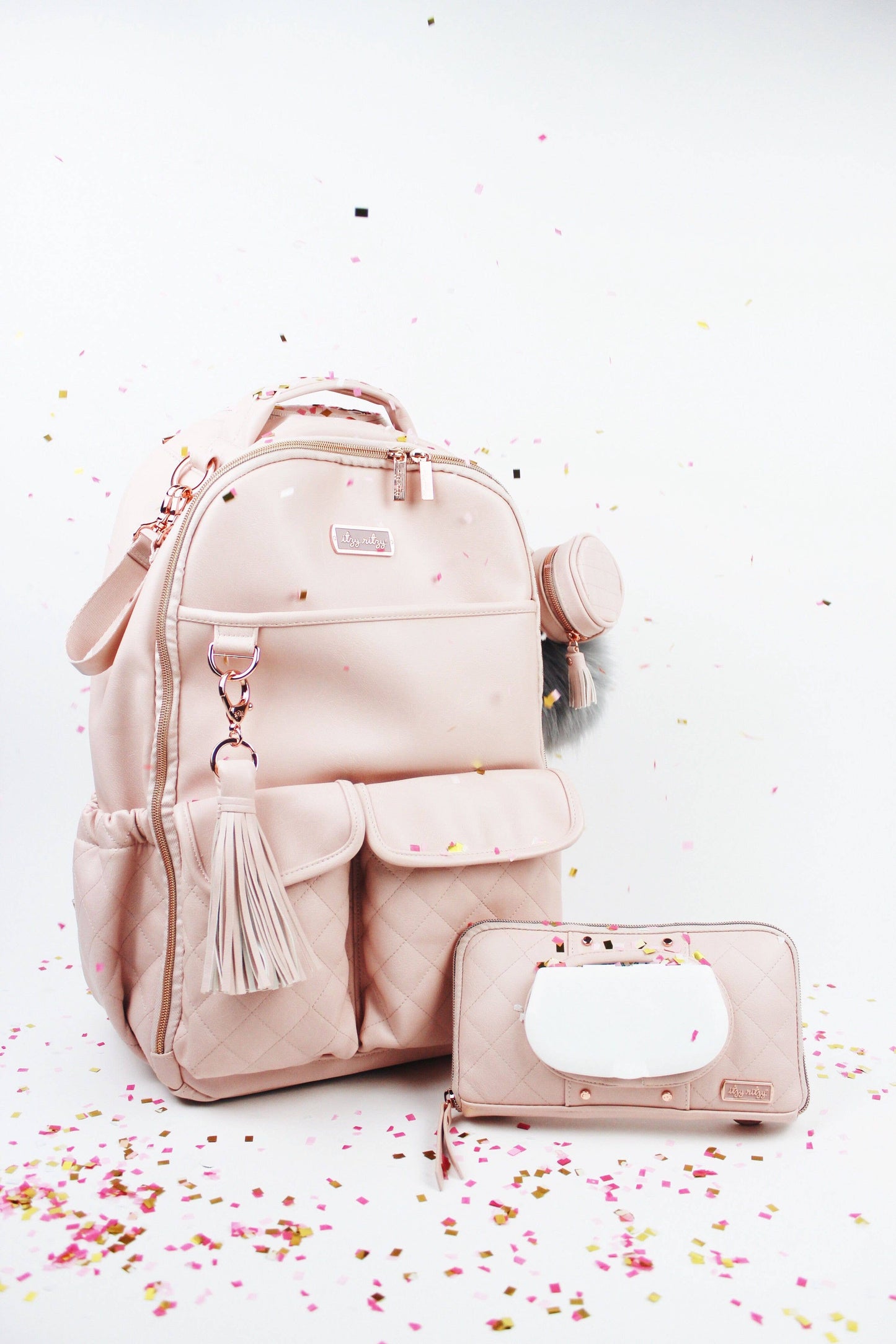 Itzy Ritzy - Blush Diaper Bag Charm Pod Keychain