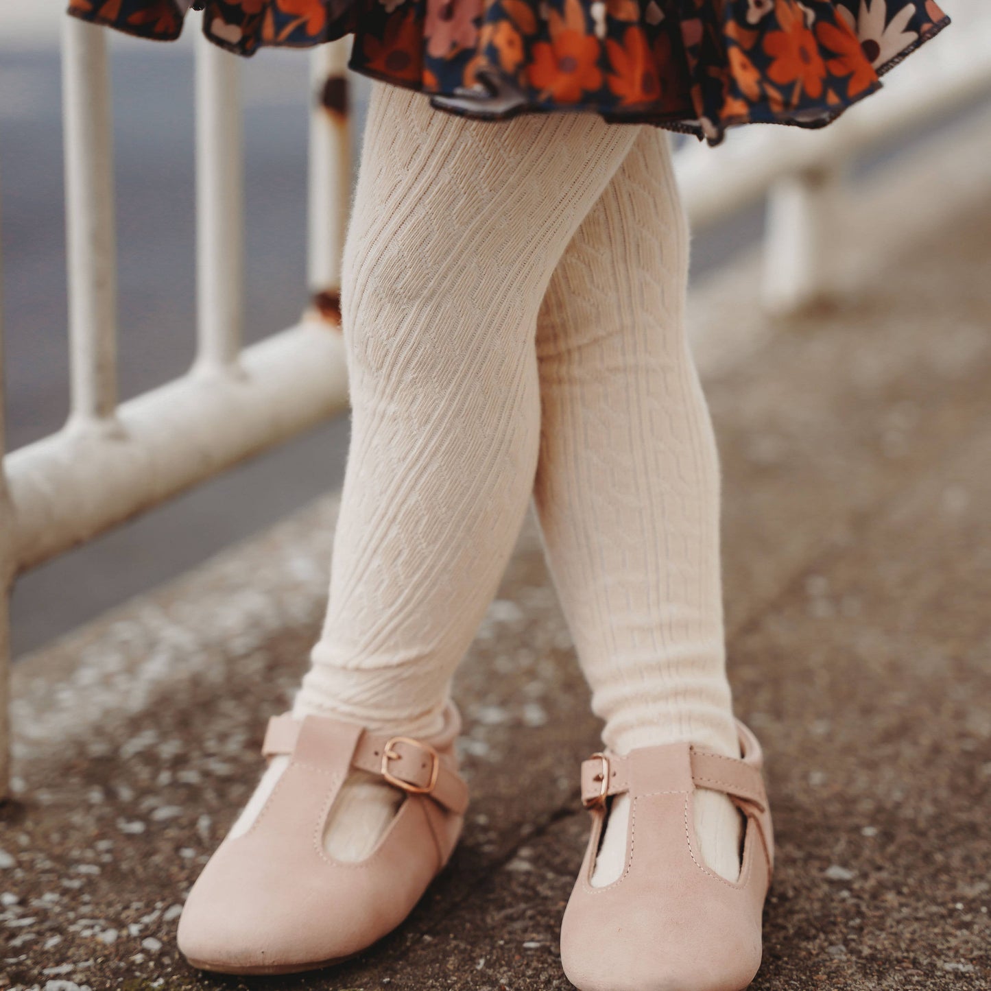 Little Stocking Co. - Vanilla Cable Knit Tights