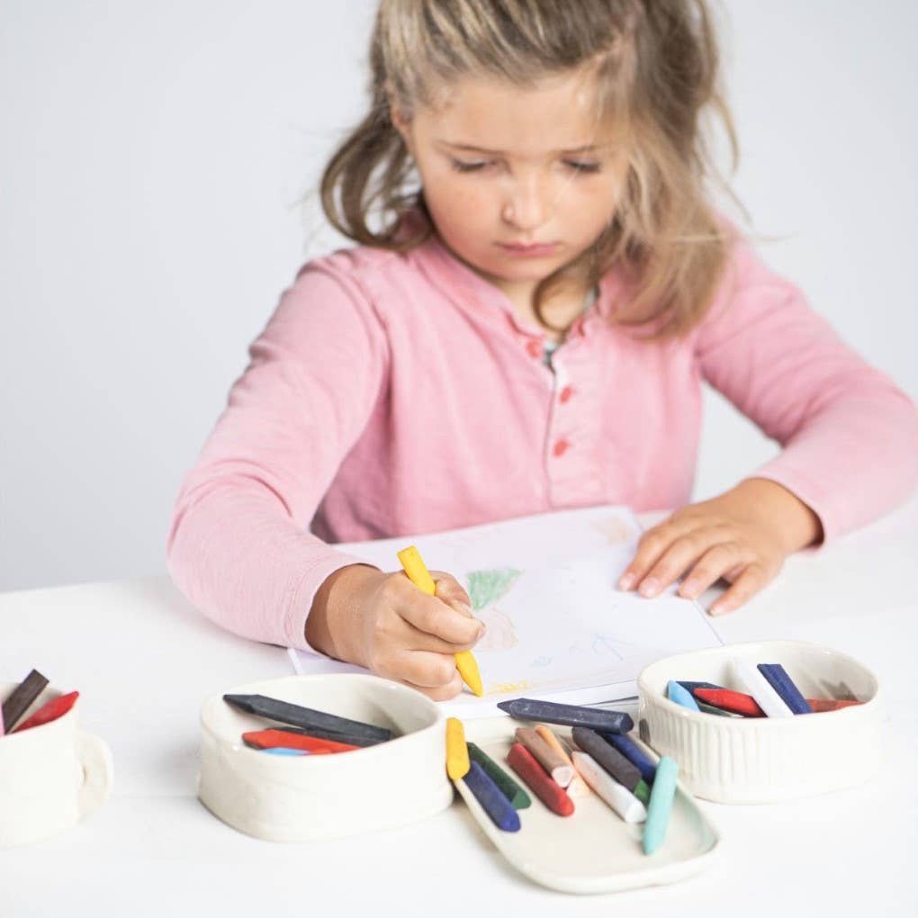 eco-kids / elseware unplug - Beeswax crayons - triangle - case