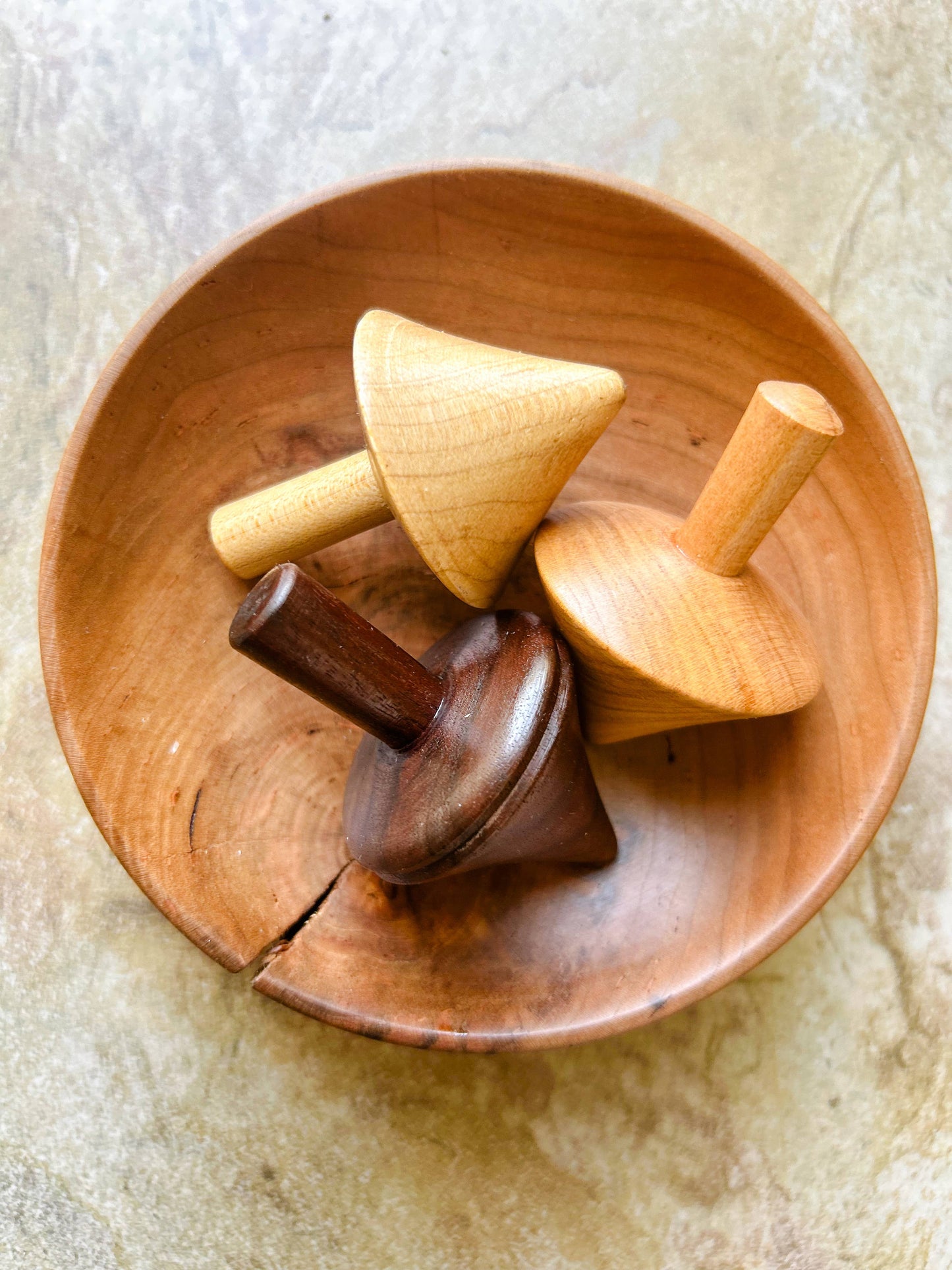 Make It Slow | Modern Woodworking the Old Fashioned Way - Toy Hardwood Top Spinner | Classic Game Stocking Stuffer