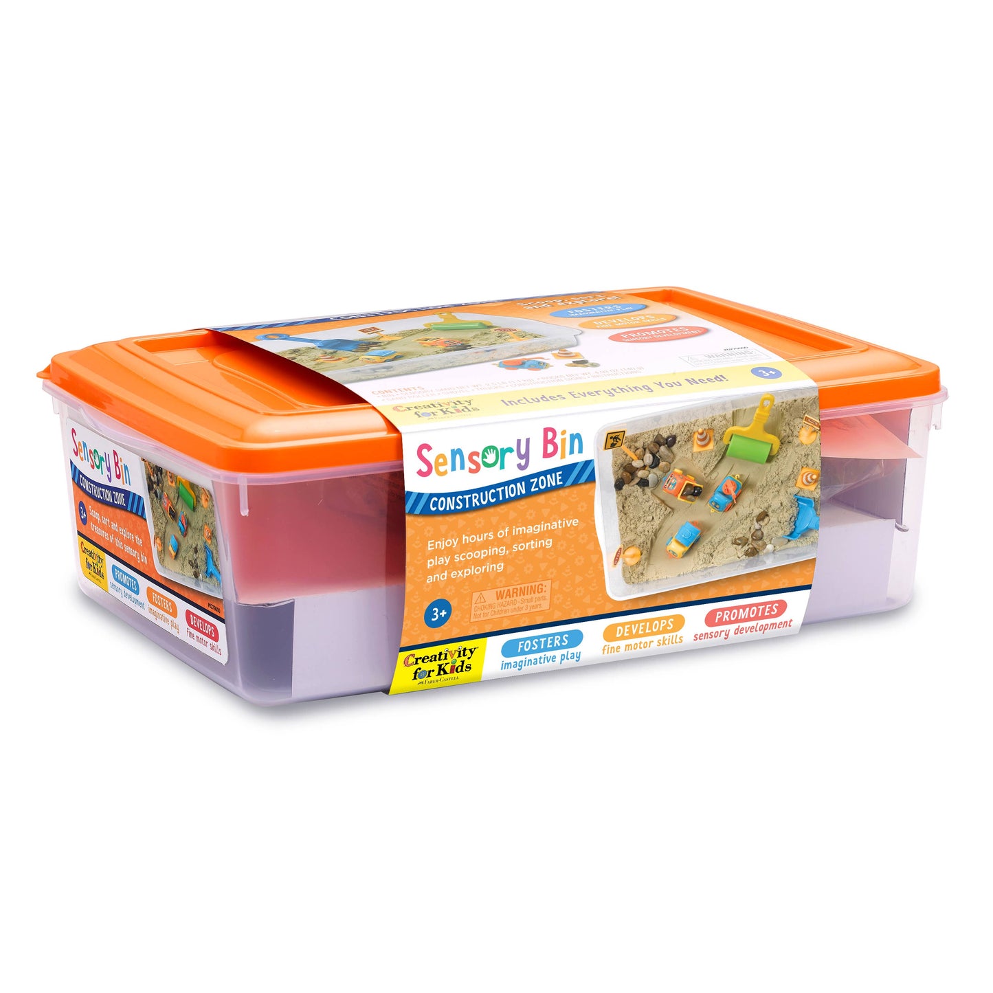 Faber-Castell / Creativity for Kids - Sensory Bin Construction Zone Activity Bin for Kids