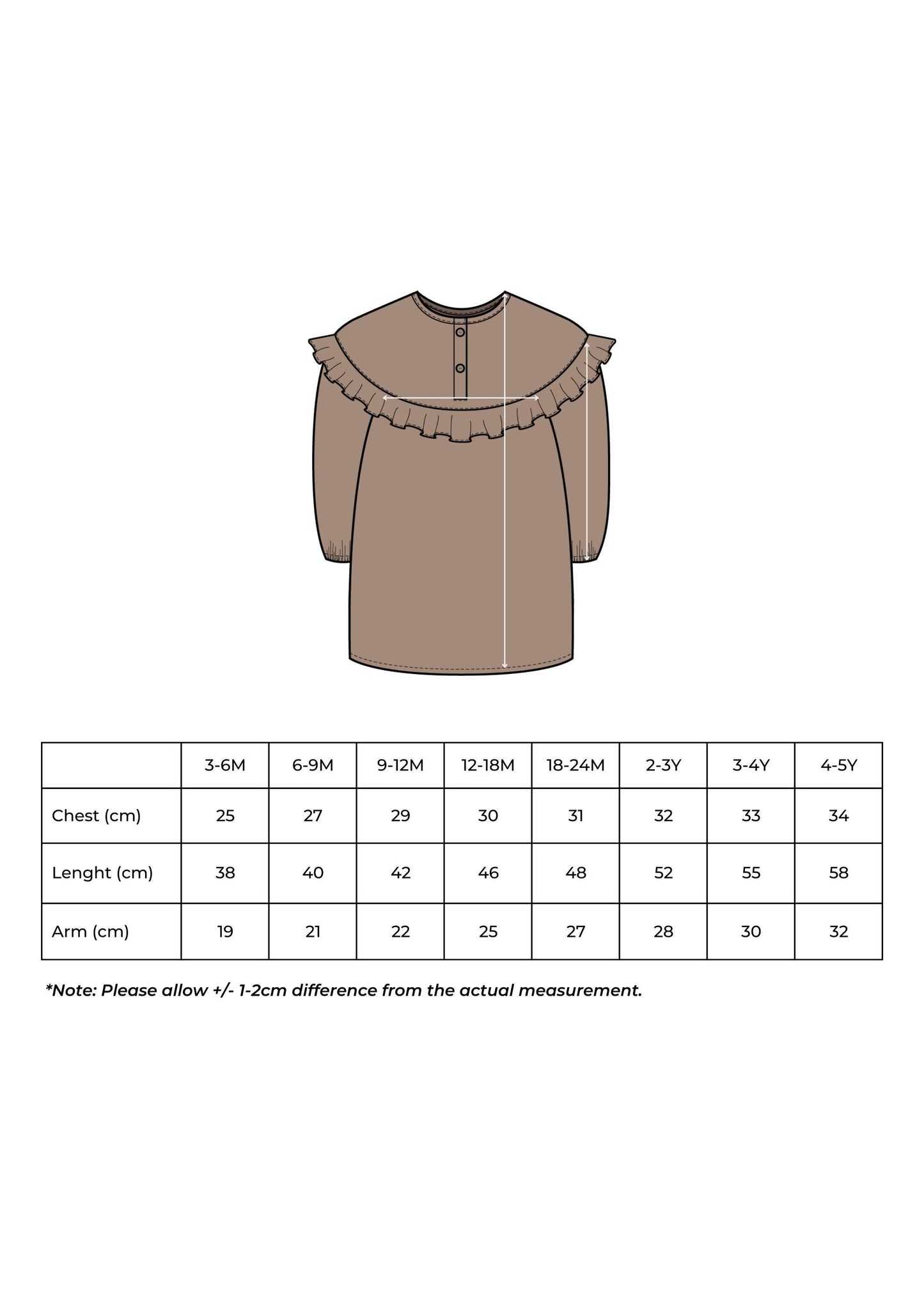 Eli & Nev - Baby / Kids Girl Muslin Long-Sleeves Dress 100% Cotton