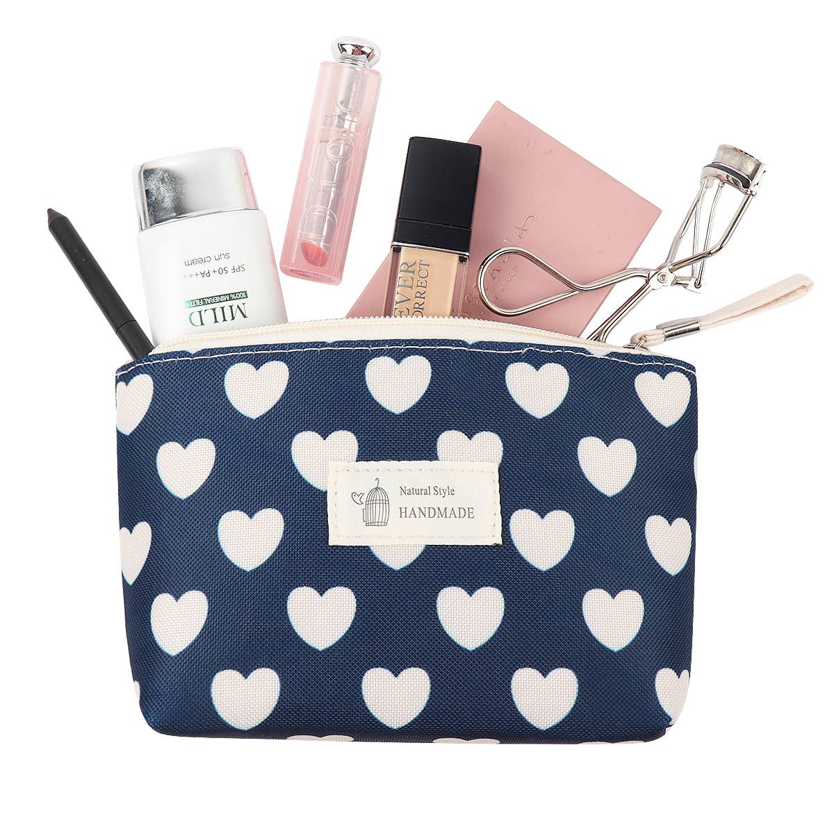 Mini Momo - Small Makeup Bag Cute Print Cosmetic Toiletry Pouch