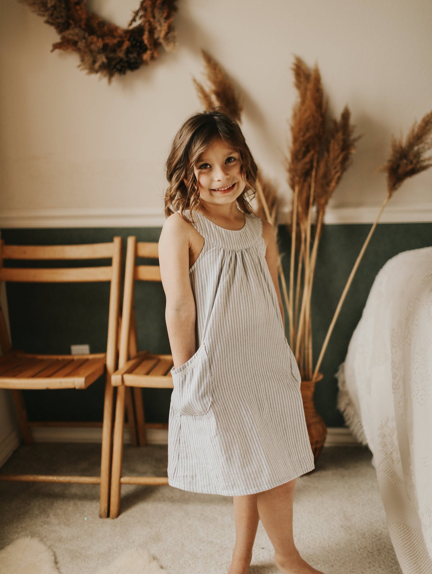 Tate & Adele - Yoke Dress with pockets
