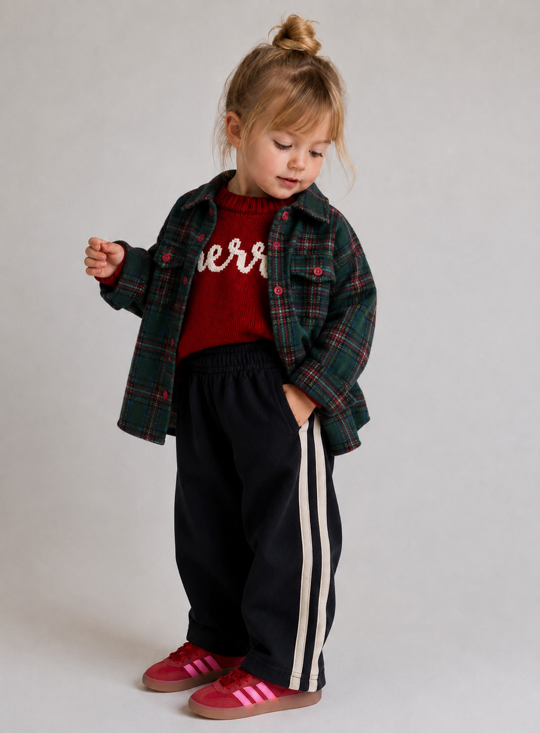 Birdie Lane Baby + Kids - Black Double Stripe Pants with pockets