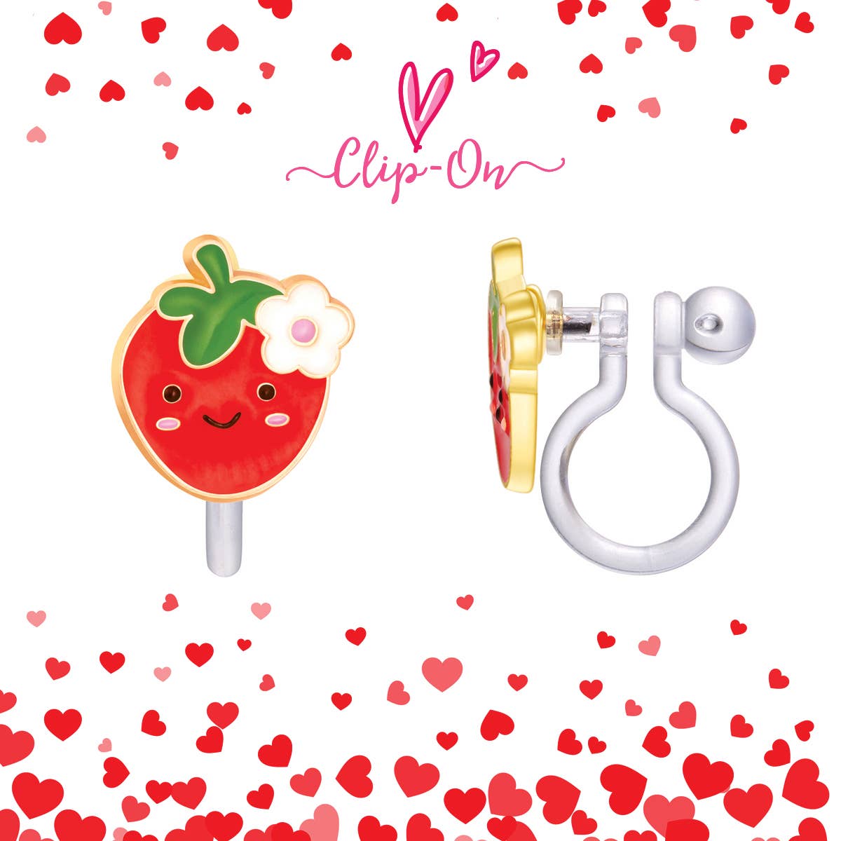 Girl Nation - CLIP ON Cutie Earrings | You're Berry Cute