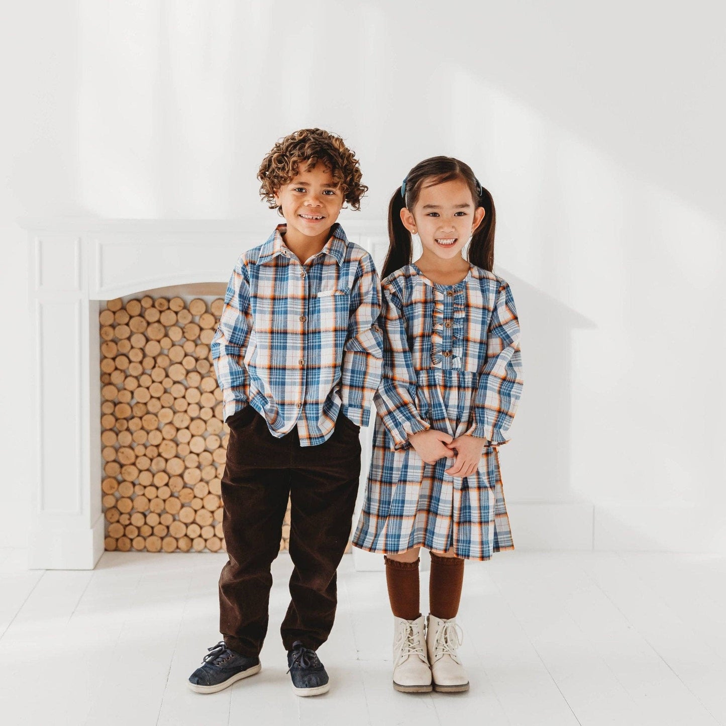 LARILI - Blue Mix Plaid Boys Shirt