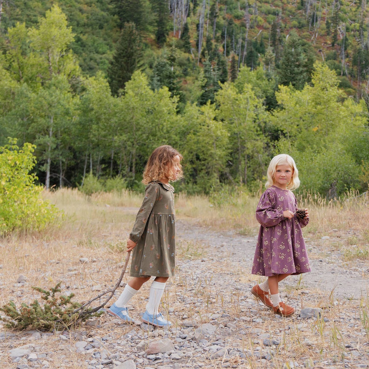 City Mouse Studio - Frill Collar Dress- Lichen Mushrooms