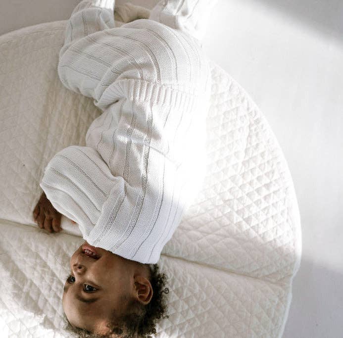 Oat Children - Children’s Wide Ribbed Knit Sweater ‘Dove’